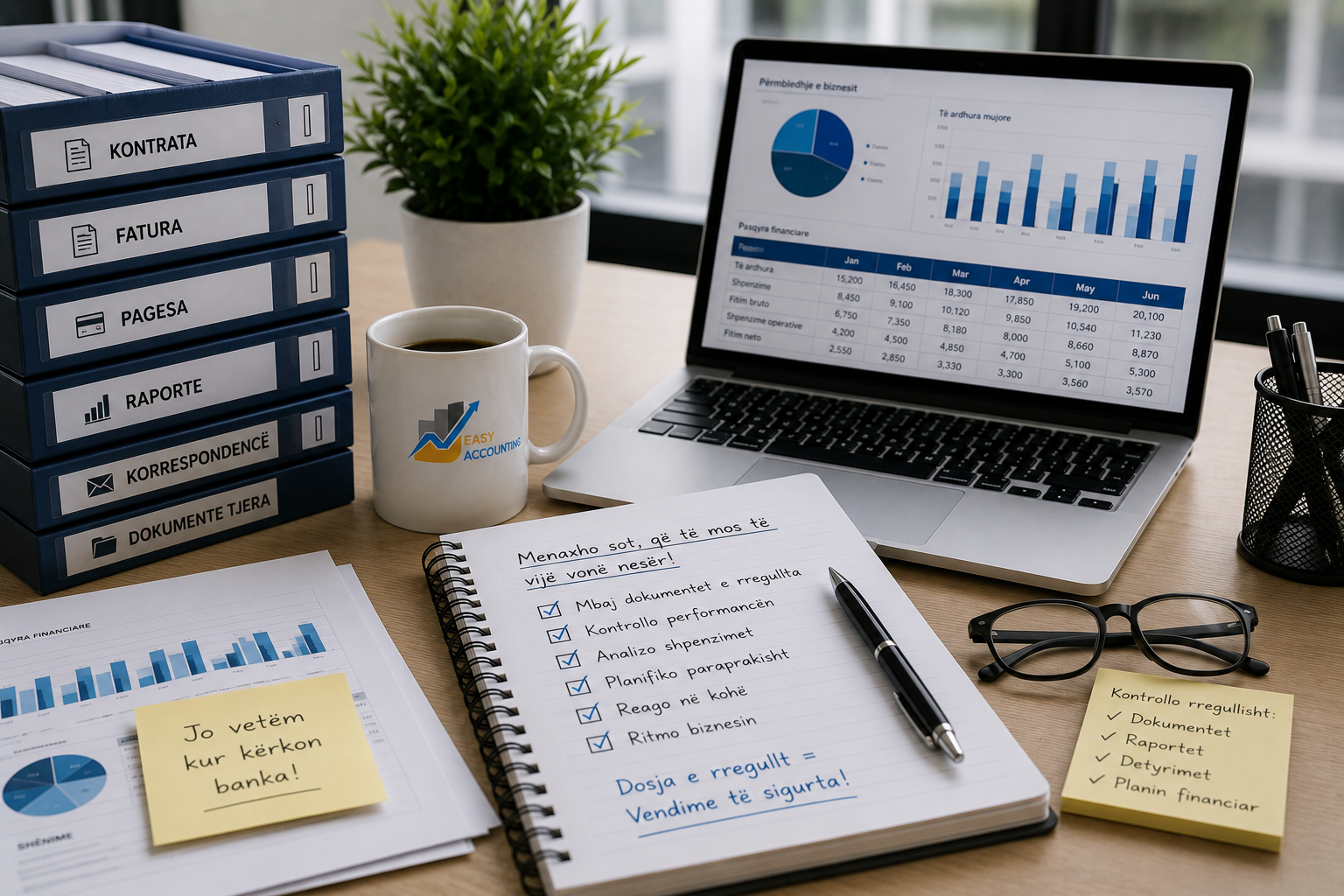 Dosja e biznesit duhet të jetë gati para bankës, institucionit ose partnerit - Easy Accounting