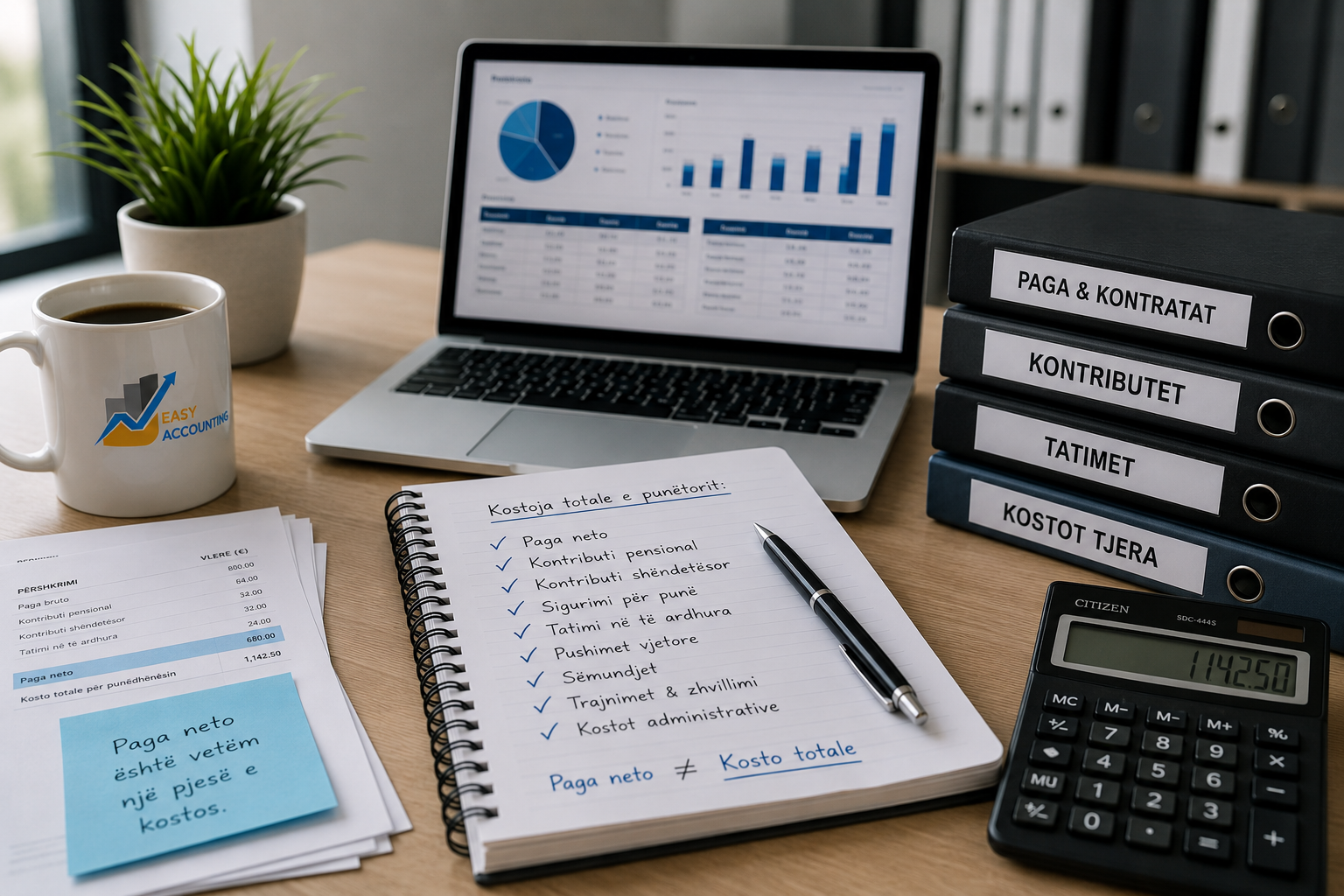 Paga neto nuk është kostoja totale: tatimi, kontributet dhe kostoja e punëdhënësit - Easy Accounting